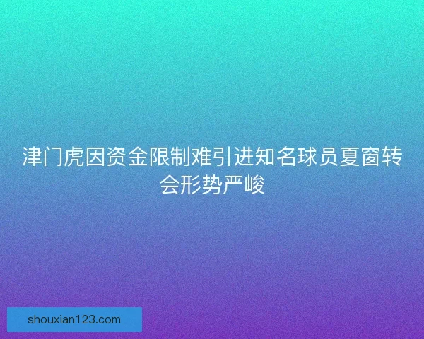 津门虎因资金限制难引进知名球员夏窗转会形势严峻