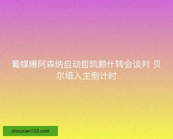 葡媒曝阿森纳启动哲凯赖什转会谈判 贝尔塔入主倒计时
