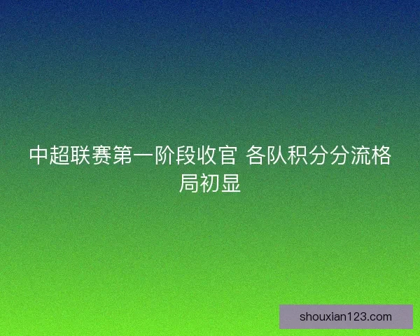 中超联赛第一阶段收官 各队积分分流格局初显
