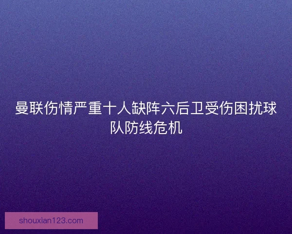 曼联伤情严重十人缺阵六后卫受伤困扰球队防线危机