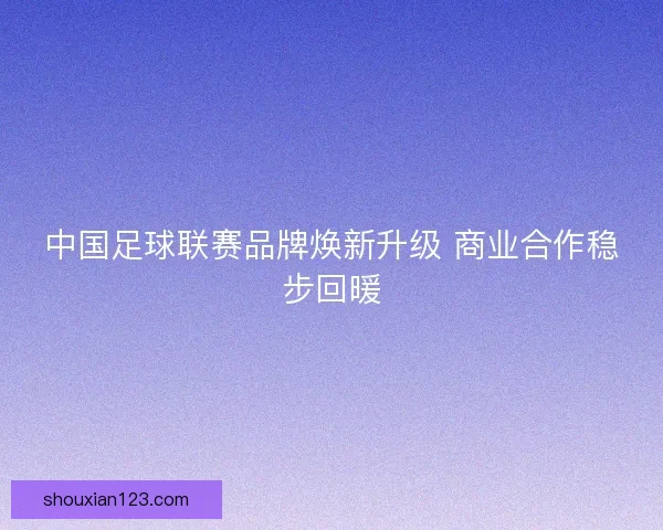 中国足球联赛品牌焕新升级 商业合作稳步回暖 中国足球联赛品牌焕新升级 商业合作稳步回暖
